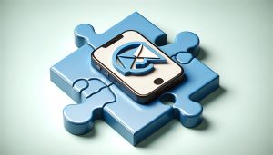 Two jigsaw puzzle pieces, one shaped like an envelope and the other shaped like a smartphone, fitting together perfectly to symbolize the synergy of email and SMS marketing.